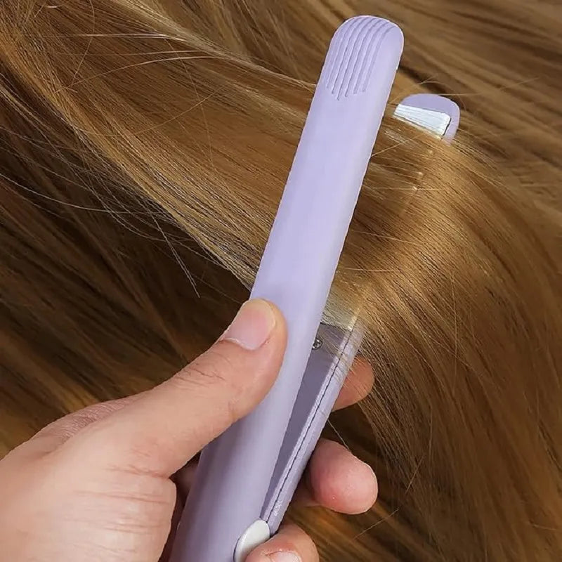 Mini cute portable 2 in 1 Travel Hair Straightener and Curler